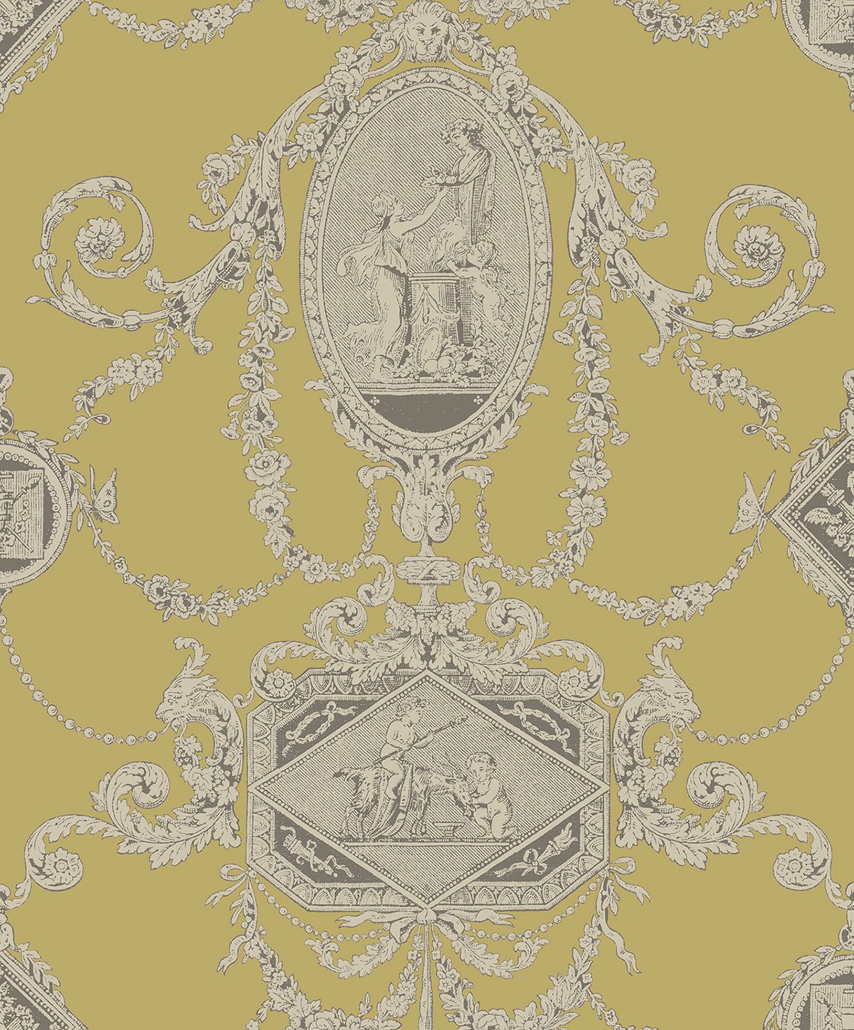 REGENCY TOILE CHARTREUSE A PV00202