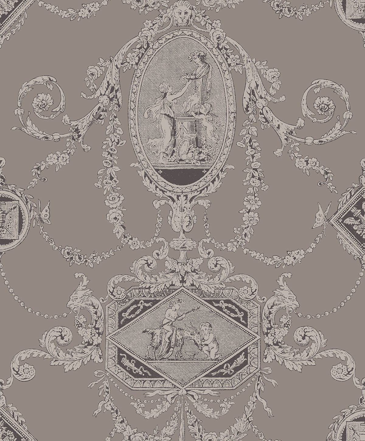 REGENCY TOILE PEWTER A PV00201