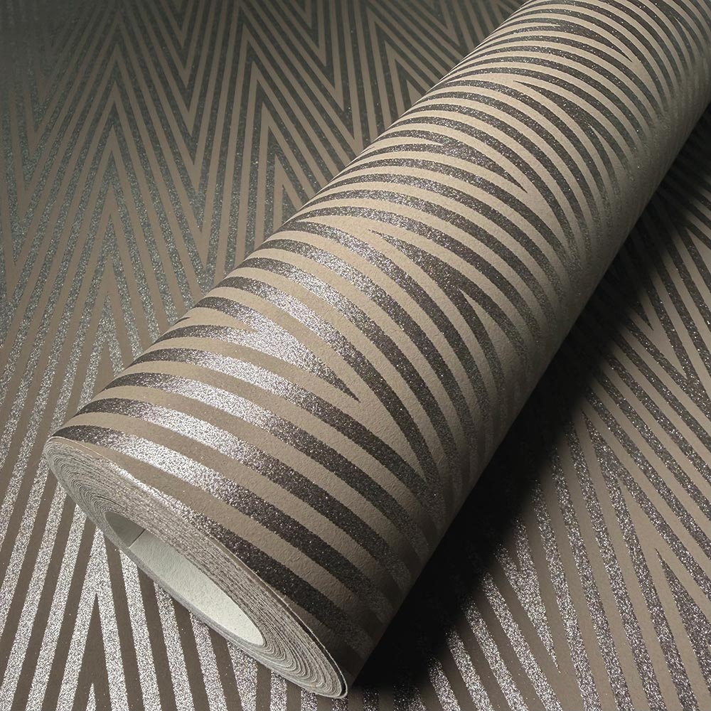 Sloane Chevron Brown wallpaper