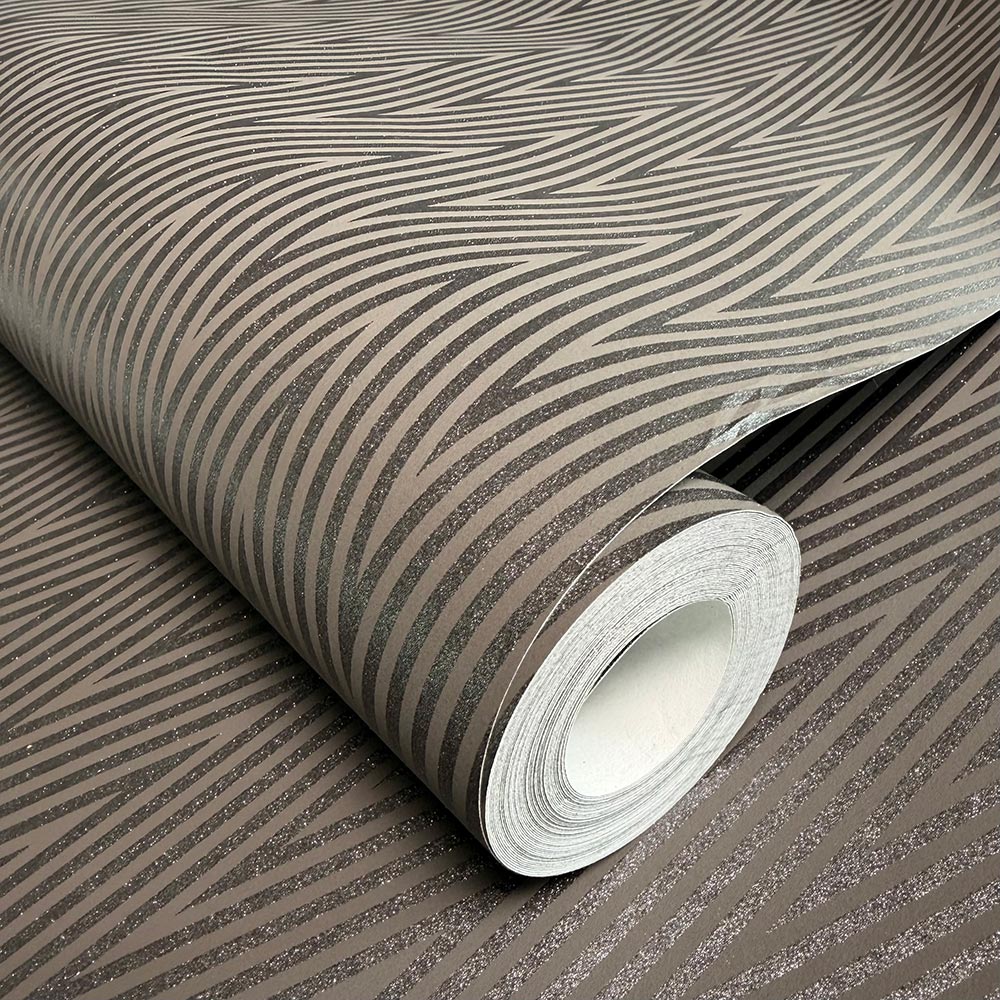 Sloane Chevron Brown wallpaper