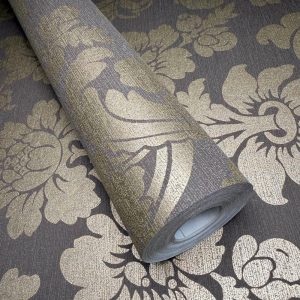 Savile Row Vermillion Mocha wallpaper